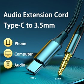 Resim Type C To 3.5mm Aux Kablosu Hoparlör Kablosu Ses Kablosu Araba Kulaklık USB C Dönüştürücü Jack Hoparlör Samsung Xiaomi Redmi Aux Ses Kablosu Jack Hoparlör Kablosu Araba Kulaklık USB C Dönüştürücü Macbook IPad IPod için Smartphone için 3.5mm USB C Ses Uzatma Kablosu 