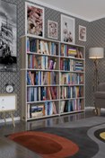 Resim Kenzlife Kitaplık Süper Ga 150*160*19 Crd 5 Katlı 2 Bölme Çift Bölme Opsiyonlu Ofis Mutfak Banyo Dol 