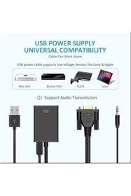 Resim SEENERGY Vga To Hdmı Çevirici Vga Audio To Hdmı Converter Usb Destekli Vga Hdmi 