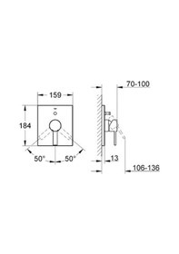 Resim Grohe Grohe Allure Ankastre Banyo Duş Bataryası - 19315000 