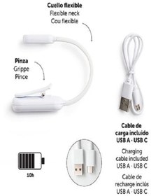 Resim Mıquelrıus Kitap Okuma Lambası led Şarj Edilebilir Siyah 