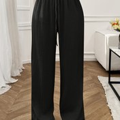 Resim Kadınlar İçin Ultra Düşük Bel Düz Kesim Günlük Pantolon - Orta Esneklik, Tüm Mevsimler İçin Rahatlık, Makinede Yıkanabilir Tek Renk Pantolon, Şık ve Konforlu Giyim, Saydam Olmayan Kumaş 