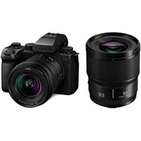 Resim Panasonic Lumix DC-S5 IIX 20-60 MM ve 50 MM Lens Aynasız Fotoğraf Makinesi Kit 