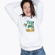 Resim Beach Tasarımlı Kapşonlu Kadın Sweatshirt 