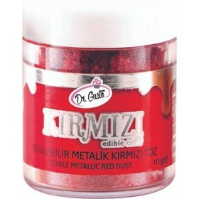 Resim Dr Gusto Yenilebilir Metalik Toz Boya Kırmızı 10 Gr 