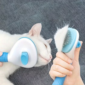 Resim Köpekler ve Kediler için Kendi Kendine Temizleyen Slicker Fırça - Tangled Kürk ve Loose Undercoat'u Kaldırmak için Pet Bakım Aracı, Dayanıklı Plastik Malzeme, Rastgele Renk Teslimatı, Pet Bakım Yardımcısı | Ergonomik Sap | Dayanıklı Plastik Fırça, Köpek Bakım Fırçası 