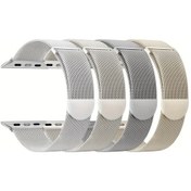 Resim Userfriendly11 4lü Milan Kayışı İwatch 38mm 40mm 41mm 42mm 44mm 45mm 46mm Uyumlu Ayarlanabilir Erkek Kadın 