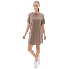 Resim Nike W Nsw Essntl Ss Dress Tshrt Kadın Elbise - Etek Kahve 