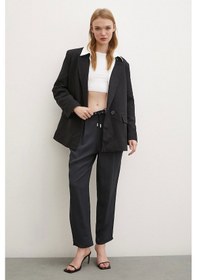 Resim Never More Beli Lastikli Boru Paça Pantolon Lacivert Lacivert 