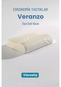 Resim Viscoshy Veranzo Premium Gelişmiş Ergonomik Ortopedik Visko, Lüks, Visco Yastık Beyaz 