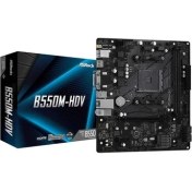 Resim Asrock B550M-HDV Ddr4 HDMI DVI Pcıe 16X V4.0 Am4 Matx 