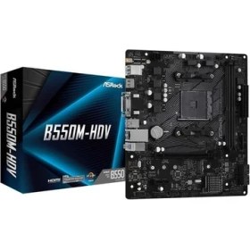 Resim Asrock B550M-HDV Ddr4 HDMI DVI Pcıe 16X V4.0 Am4 Matx 