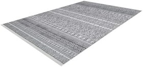 Resim Vehari Siyah Modern Geometrik Etnik Eskitme Desenli Boho Makinada Yıkanabilir Hafif Hav Toz Vermez Leke Tutmaz Kaymaz Taban Dijital Makine Baskı Halı Oturma Odası Salon Yolluk Koridor Mutfak Halısı 