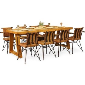 Resim Neiwel Siam Doğal Ahşap Yemek Masası-80-160 Açık Ceviz 