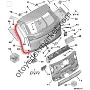 Resim Peugeot 3008 (2016-2023) Arka Bagaj Kapağı Lastik Fitili (Orijinal) 