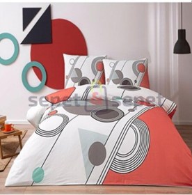 Resim Taç Ranforce Nevresim Takımı Tek Kişilik Felıx Kırmızı 