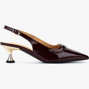 Resim Valmenti Kadın Hakiki Deri Bordo Slingback Ayakkabı 611 H51005 Bn Ayk Sk25-26 Bordo Vernıce Bordo 