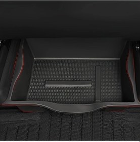 Resim Xuweiwei 1 Adet Dayanıklı Plastik Koltuk Altı Depolama Çekmece Düzenleyici Araç İçin Siyah 