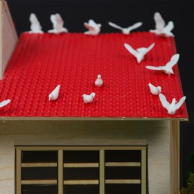 Resim 10 adet Minyatür Beyaz Güvercin Modelleri - Çiftlik, Bahçe Düzenleri ve Diorama Mimarisi Sahne için Rustik Plastik Kuş Dekoru, Düğün ve Etkinlik Dekorasyonu için DIY Malzemeleri, Etkinlik Dekoru | Rustik Kuş Dekoru | Detaylı Tüy Tasarımı, Güvercin Dekoru 