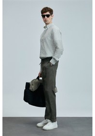 Resim Lufian Karl Smart Erkek Chino Pantolon Slim Fit Yeşil Yeşil 111190350100600 Yeşil 