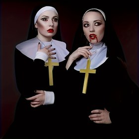 Resim 1 adet OSPLAY Nun Kostümü Seti Başörtüsü, Kolye, Eldiven ve Çoraplarla - Maskeli, Cadılar Bayramı ve Temalı Etkinlikler için Parti Giyim Aksesuarları, Polyester ve Spandex Karışımı, Parti Giyim Aksesuarları|Oyuncağı Nun Tasarımı|Polyester Karışımı 