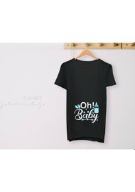 Resim Bk Gift Espri Tasarımlı Siyah Hamile Tişörtü, Hamileye Hediye, Yeni Anne Hediyesi, Arkadaşa Hediye-11 001 