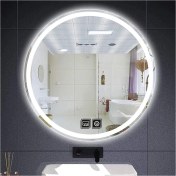 Resim Global Led Mirror 75 cm Dokunmatik Tuşlu Buğu Çözücü Ledli Yuvarlak Banyo Aynası 