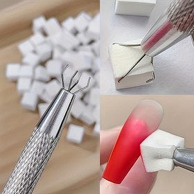 Resim 1 adet Profesyonel Metal Bilyalı Boncuk Tutucu, 4 Çeneli Kristal Uçlu Cımbız, Delici Takı Yapımı Kavrama Aracı, Kokusuz Alma Tutucular 