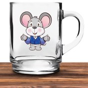 Resim yhfoto Mouse Tasarımlı Şeffaf Kupa Bardak - Camk154 
