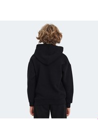 Resim Slazenger LEXUS Çocuk Kapüşonlu Cepli Siyah Sweatshirt 