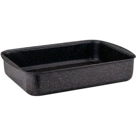 Resim 22x30 Cm Granit Köşeli Tepsi - Siyah Siyah 