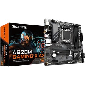 Resim GIGABYTE A620M GAMING X AX AM5 DDR5 6400 DP M2 MATX ANAKART 