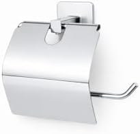 Resim Alper Banyo Kare Krom Yapışkanlı Kapaklı Tuvalet Kağıtlığı Wc Kağıtlık Tuvalet Kağıdı Askısı 