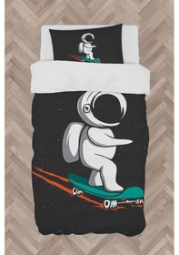 Resim Mekta Home Bebek Ve Çocuk Odası Kaykaylı Astronot Desenli Nevresim Takımı 