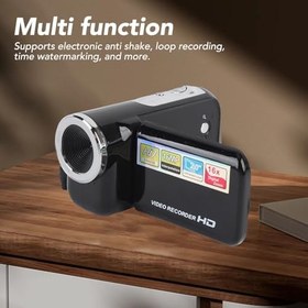 Resim DV Kamera, 1080p Video Kamera, 16MP, 16x Dijital Zoom, 2 inç Ekran, Selfie Modunu Destekler, Video Duraklama, döngü kaydı, Zaman Filigranı (BLACK) 