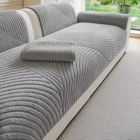 Resim 1 adet Peluş Koltuk Örtüsü - Bohem Tarzı Şezlong Örtüsü, Evcil Hayvan Dostu Koltuk Örtüsü, Kaymaz Koltuk Örtüsü, Çizilmeye Karşı Dayanıklı, Modern Koltuk Örtüsü, Oturma Odası, Yatak Odası, Ofis için Uygun - Makinede Yıkanabilir 