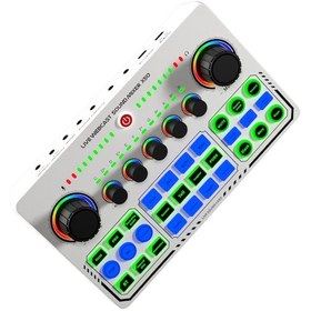 Resim Wezone X50 Beyaz Ses Kartı: Canlı Yayın Ve Şarkı İçin, Telefon-bilgisayar Uyumlu, Otg Dijital Kayıpsız Aktarım 10.1" 