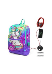 Resim Coral High Su Yeşili Lavanta Unicorn Okul Ve Beslenme Çantası Set 