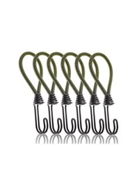 Resim Ayarlanabilir Bungee Kordonu Bisiklet, Motosiklet, Araba, Karavan, Bagaj, Kamp, Bagaj Rafı İçin Kancalı Bungee Kordonları 6 Adet Botao Çok Renkli 