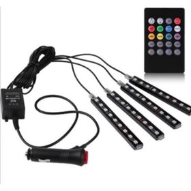 Resim Ayak Altı Aydınlatma Led Araç Içi Sese Duyarlı Rgb Led Kumandalı (540120184) 