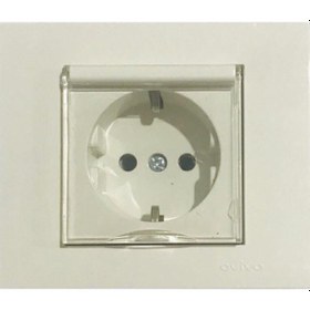 Resim Ovivo Grano Beyaz Kapaklı Topraklı Priz Çerçeve 