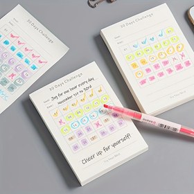 Resim 30 Gün Kendi Kendine Disiplin Kontrol Listesi: Minimalist Verimlilik, Taşınabilir Defter, Yetişkinler İçin Mini Kontrol Listesi Kendi Kendine Disiplin Yeni Okul Sezonunda Başarı'nın Başlangıcıdır 