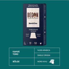 Resim Begon Kahve Nord Kivu Nespresso Uyumlu Alüminyum Kapsül Kahve Dark Roast Lungo 3 x 10'lu 