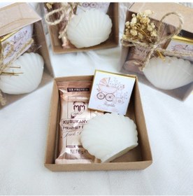 Resim İstiridye Mum Kahve Çikolata Yenidoğan Bebek Şekeri 30 Adet 