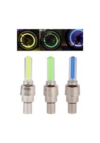 Resim Işıklı Sibop Kapağı Araba Bisiklet Lastik Sibop Kapağı 2 Adet 