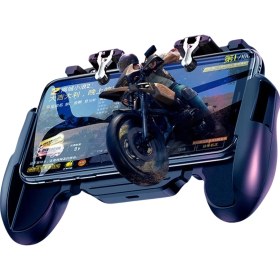 Resim Telefon Soğutucu Fan Radyatör Destekli ve Joystick 6 Parmak Tetik Aparatlı Kıskaçlı Gamepad Pubg Fbs 