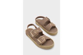 Resim Capone Outfitters Faith Metal Tokalı Konfor Kadın Sandalet 