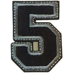 Resim Aplike Ütü İle Yapışan 5 Rakamı Arma 4x4 cm 