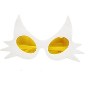 Resim artlab Art Beyaz Renk Bıyık Tasarımlı Kedi Parti Gözlüğü 19X11 Cm Lab 