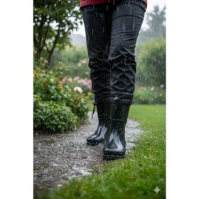 Resim Belix Konçlu Peluşlu Unisex Yağmur Çizmesi Siyah 36-40 Siyah 